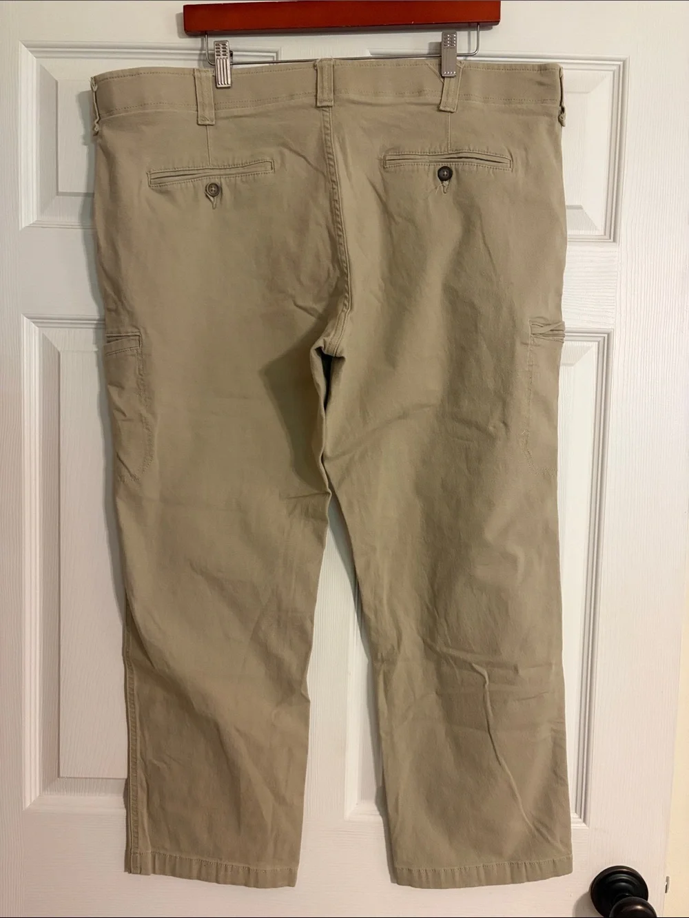 Lee Extreme Comfort Men's Khaki Cargo Pants Straight Fit 42x30 Stretch
